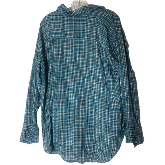 Loft Blue Black And White Button Up Shirt Size XS - Picture 2 of 7